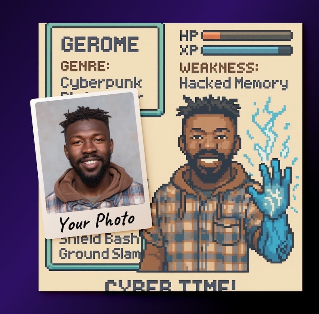 AI generated retro squad example 2